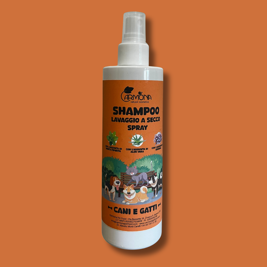 Shampoo Spray Districante Senza Risciacquo per Cani e Gatti