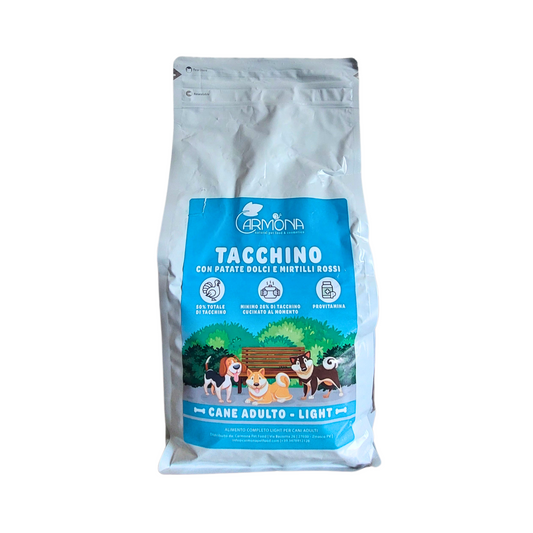 GRAIN FREE CANE ADULTO LIGHT TACCHINO CON PATATE DOLCI E MIRTILLI ROSSI