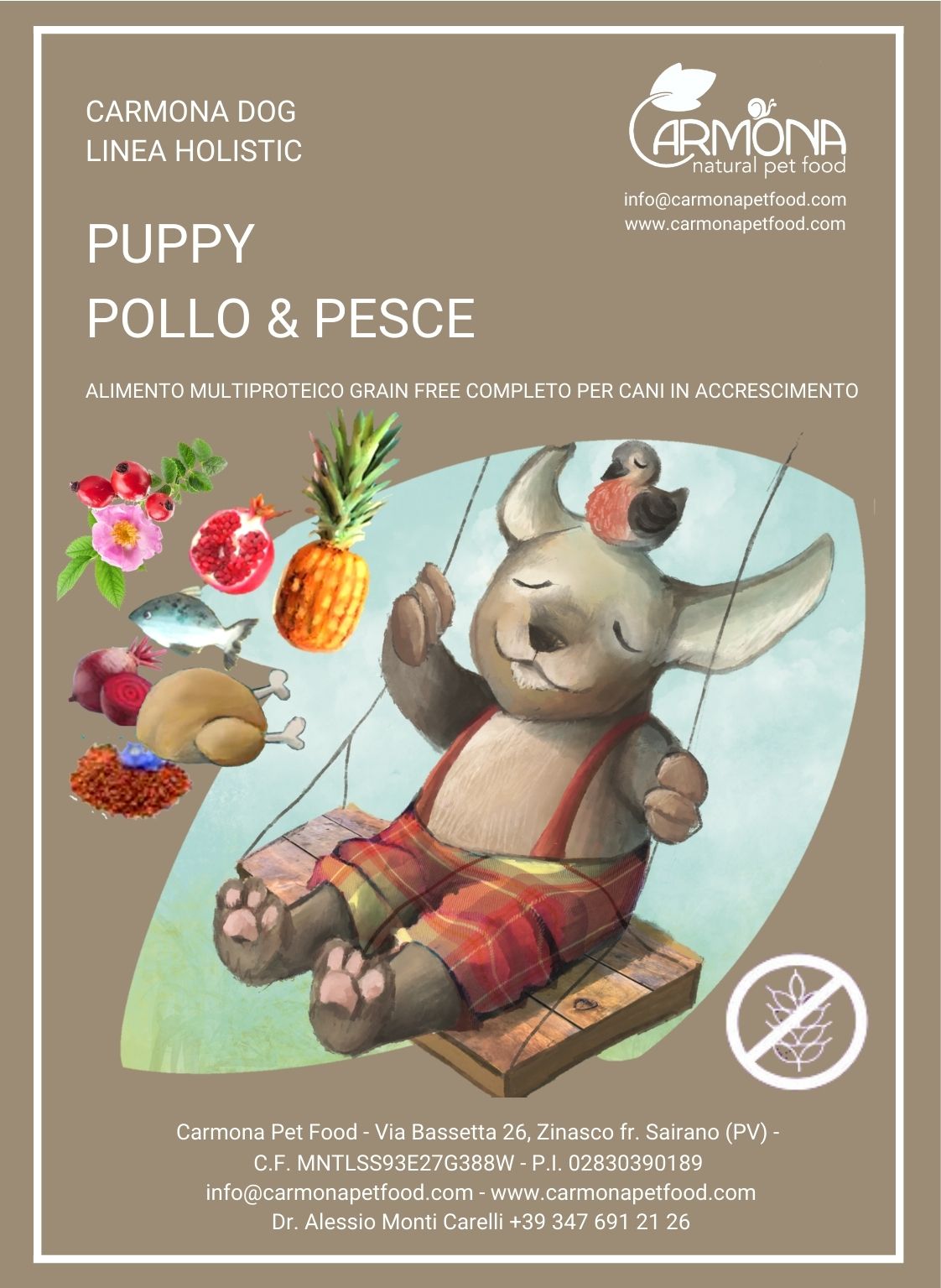 CARMONA DOG LINEA HOLISTIC - PUPPY POLLO E PESCE - Carmona Pet Food